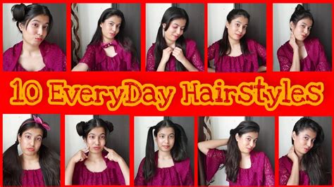 10 Easy Cute Hairstyle Ideas For Girls Beautiful Stylish Hairstyles 😍 Youtube