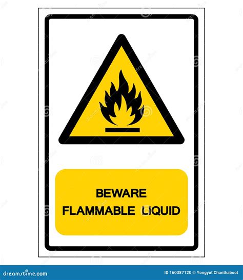 Beware Flammable Liquid Symbol Sign Vector Illustration Isolate On