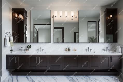 Premium Photo Luxury Home Bathroom Elegant Interior Design With