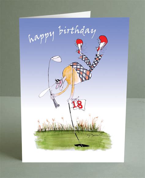 Fun Golf Card Happy Birthday Etsy Uk