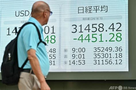 日経平均4451円安、終値で過去最大の下げ幅 写真4枚 国際ニュース：afpbb News