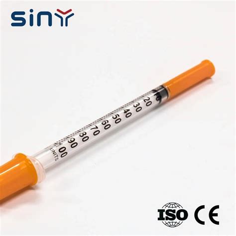 Disposable Insulin Syringe 1ml 05ml With Fixed Needle Blood