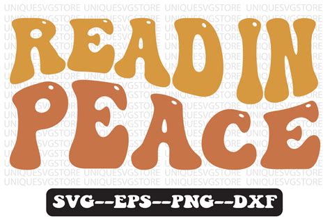 Read In Peace Quote Retro Svg Design Gráfico Por Uniquesvgstore · Creative Fabrica