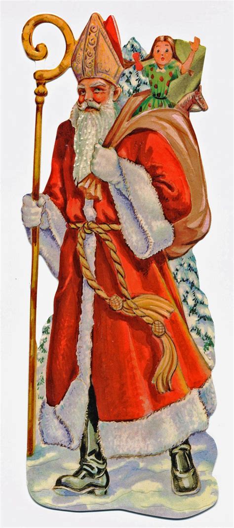 Lebkuchenbilder 100 Stück Sankt Nikolaus 11cm Glanzbilder Geprägt Motiv Von 1900 Sankt