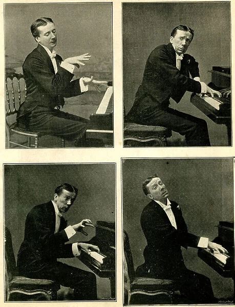 George Grossmith Comedian Four Views Playing Piano Date