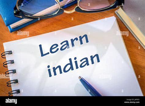 Learn Indian Written In A Notepad Education Concept Stock Photo Alamy