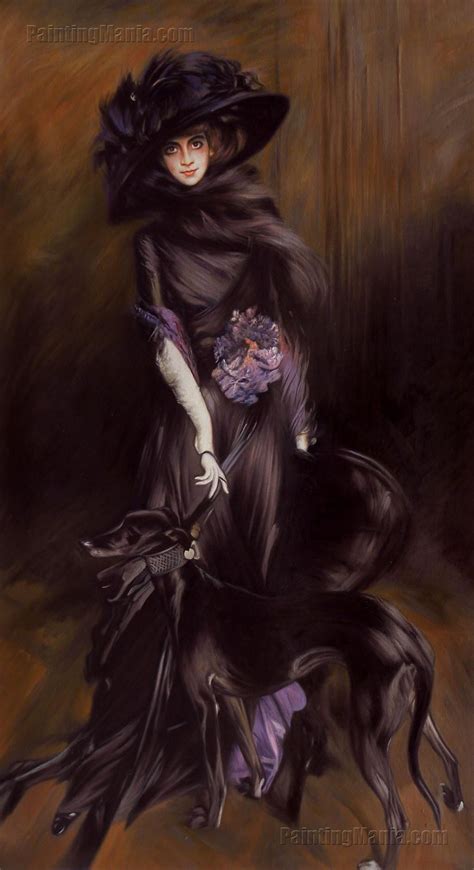 Portrait Of The Marchesa Luisa Casati With A Greyhound Giovanni