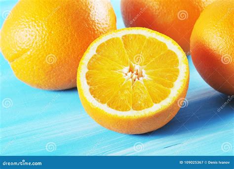 Fresh Juicy Orange Cut In Half Stock Image Image Of Macro Object