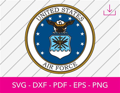 Us Air Force Logo Svg Air Force Badge Svg Air Force Seal Etsy