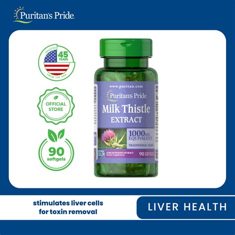 Milk Thistle Silymarin Mg Softgels Extract Liver Health