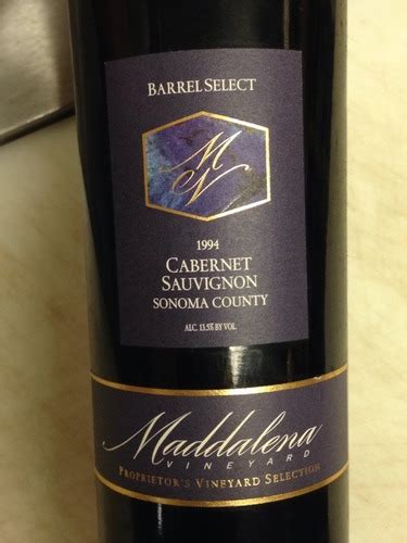 Maddalena Wines Proprietor S Vineyard Selection Barrel Select Cabernet