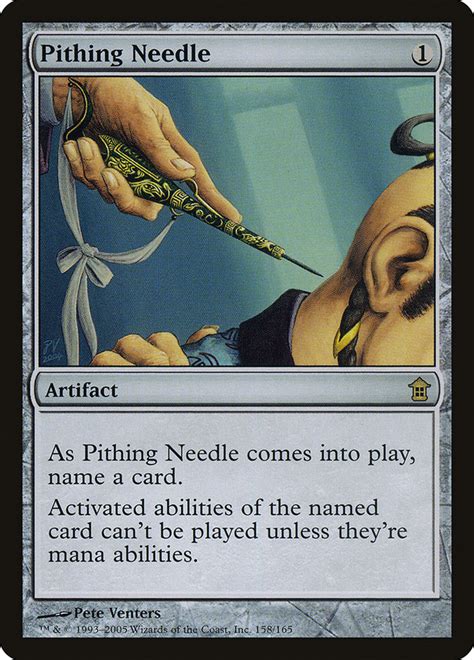 Pithing Needle · Saviors of Kamigawa (SOK) #158 · Scryfall Magic The Gathering Search