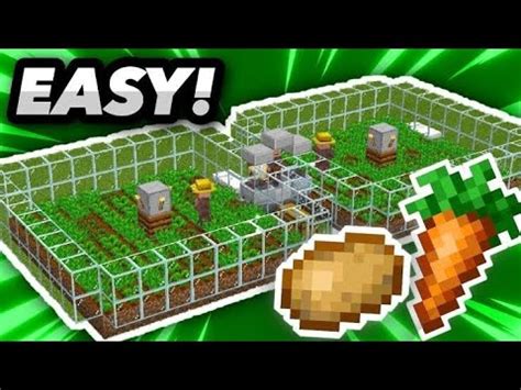 Easy Villager Potato Xp Farm In Minecraft Bedrock Automatic Youtube