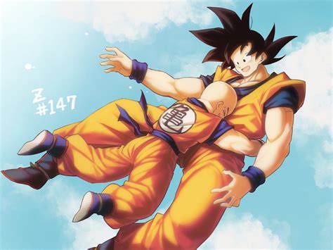 ドラゴンボール「妹が描いたイラストその33 クリリンと孫悟空 カカロット ドラゴンボール 妹」 マッタリのイラスト