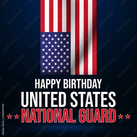 Happy Birthday United States National Guard Federal Holiday Background