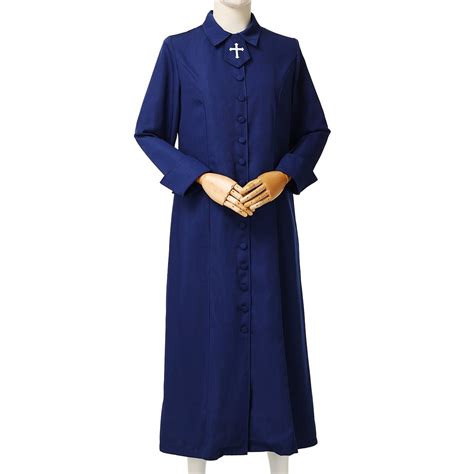 Buy Graceart Women Clergy Cassock Robe For Church Cross Pastor Robes Priest Clerical Robe Online