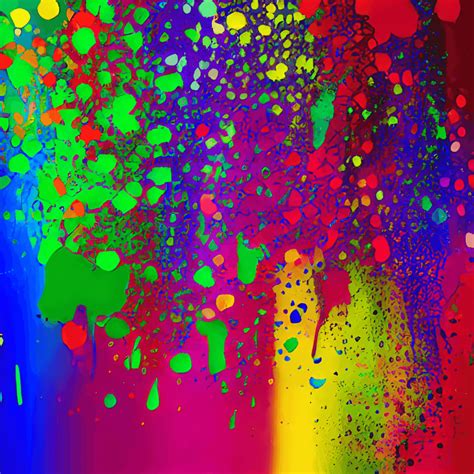 Paint Splatter Large Drops from 3 Feet Away in Rainbow · Creative Fabrica