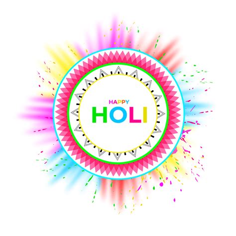 Happy Holi Festival Design With Splashing Color 20574189 Png