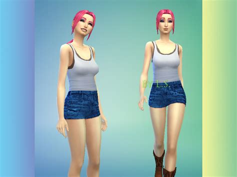 The Sims Resource Vintage High Waisted Denim Shorts