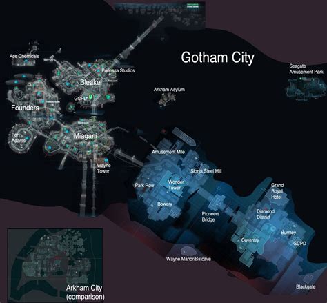 Gotham city, Gotham city map, Gotham