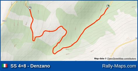 SS 4 8 Denzano stage map Rally Coppa Città di Modena 1972 Rally