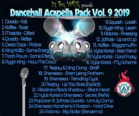 DJ TAY WSG DANCEHALL ACAPELLA VOL 9 2019