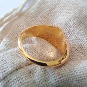 Gold Atom Ring Handmade Sterling Silver Atom Ring Men S Atom Ring