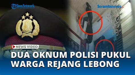 Terekam CCTV Dua Oknum Polisi Diduga Pukuli Warga Rejang Lebong