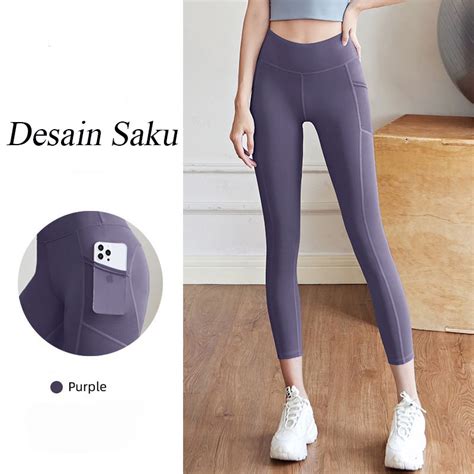 Jual Wizi Legging Wanita Celana Saku Legging Celana Olahraga Wanita