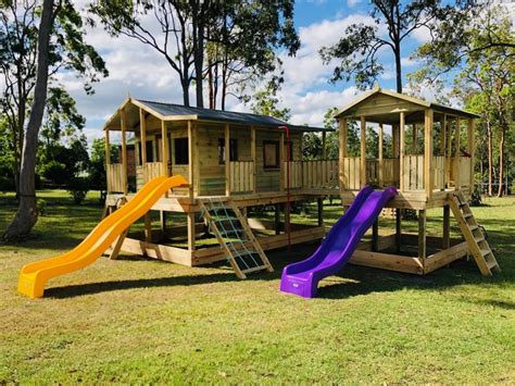 Outdoor Cubby House Playground Australia Aarons Outdoor Backyard