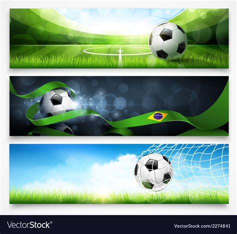 Set Of Football Banners Royalty Free Vector Image