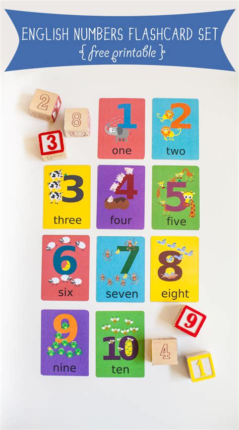 English Numbers Flashcard Printable Gus On The Go Language Learning