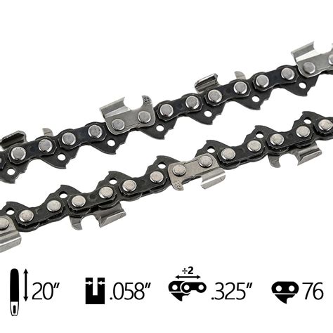 Tcmt 20 Chainsaw Saw Chain Blade 325 Pitch 058 Gauge 76dl Chain