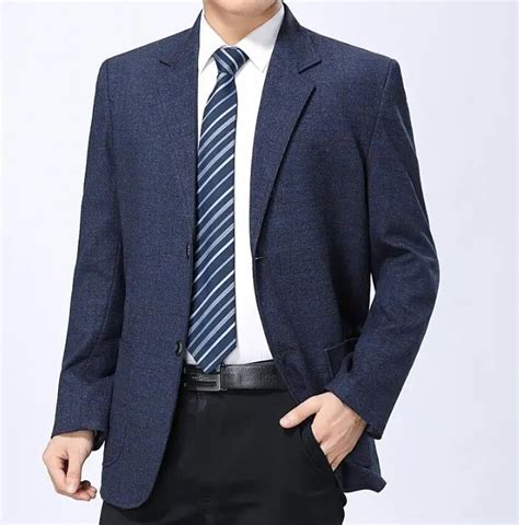 Spring Autumn Business Casual Coats Mens Suits Clothes Middle Aged