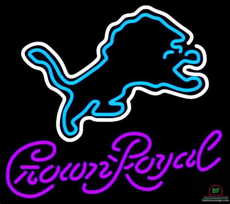 Crown Royal Detroit Lions Neon Sign Teams Neon Light DIY Neon Signs