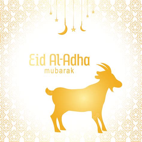 Eid Al Adha Vector Art PNG Eid Al Adha Golden Goat Eid Adha Goat