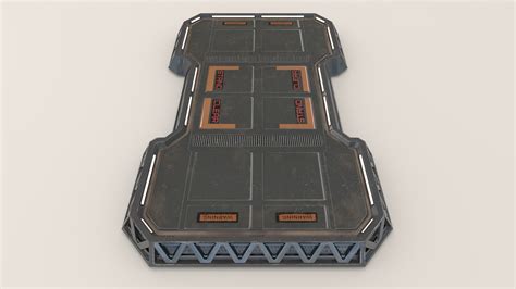 3D Sci Fi Landing Pad Model TurboSquid 1735377