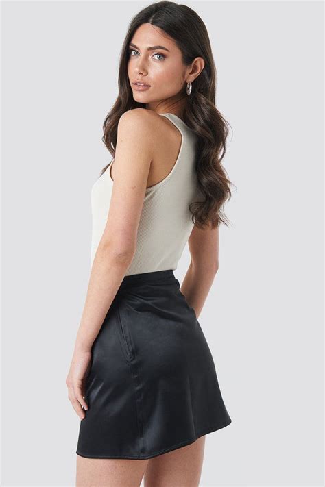 Satin Mini Skirt Black Mini Skirts Satin Mini Skirt Skirts