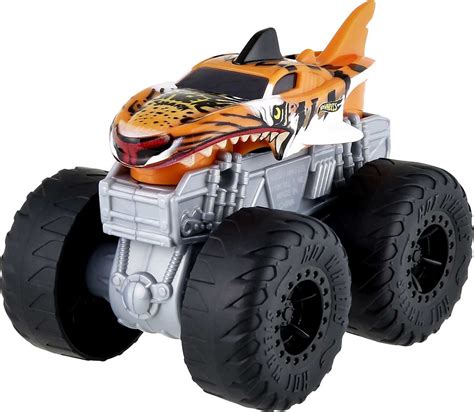 Buy Hot Wheels Monster Trucks Roarin Wreckers Tiger Shark Truck With Lights Sounds Online At