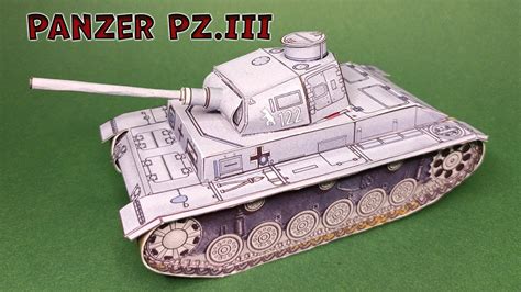 Tank Panzer Pz III Paper Model Panzer III Papercraft How To Make