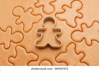 Gingerbread Man Cutters Over Royalty Free Licensable Stock