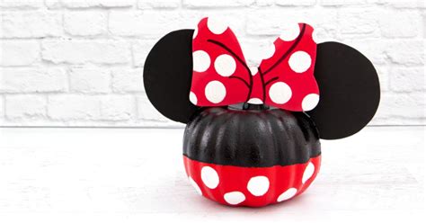 Minnie Mouse Pumpkin No Carve Pumpkin Craft Fun Money Mom