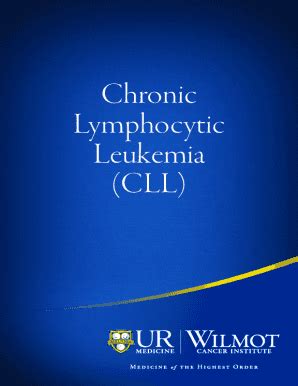 Fillable Online Chronic Lymphocytic Leukemia (CLL) - American Cancer ...