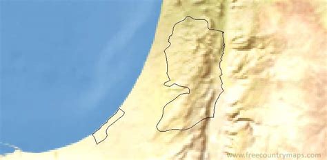 Outline maps of Palestine : Vector and gif map for YouTube