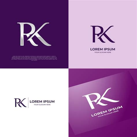 Premium Vector RK Initial Modern Typography Emblem Logo Template For