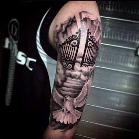 Shaded tattoos men