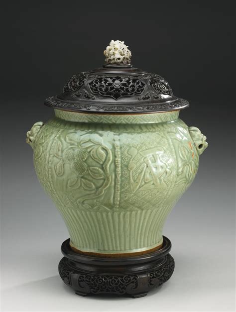 Exquisite 14th Century Longquan Celadon Wine Jar At Sotheby S Auction