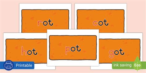 Grade 1 Phonics Ot Word Wall Cards Teacher Made