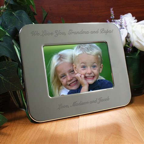 Personalized Custom Message Silver Picture Frame GiftsForYouNow