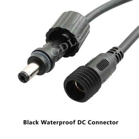 Dc 5 5 X 2 1mm Ip68 Waterproof Dc Connector Plug 2 Pin Power Wires For Single Color Led Strip